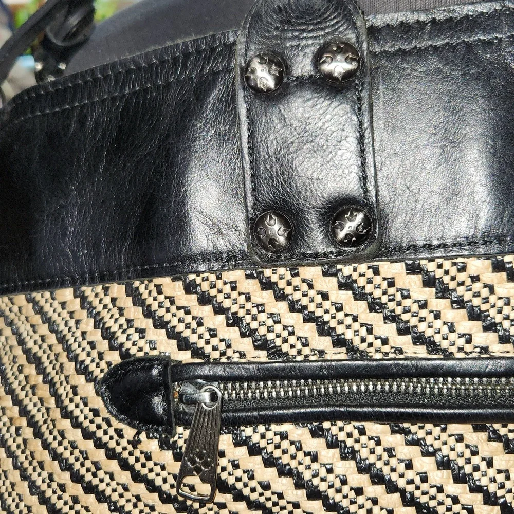 Patricia Nash Rattan And Leather Bag